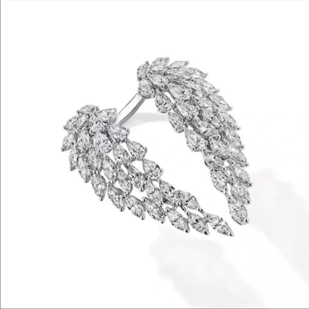 NEW 925 Silver Angel Wings Opening Adjustable Beautiful Ring - Picture 4 of 4